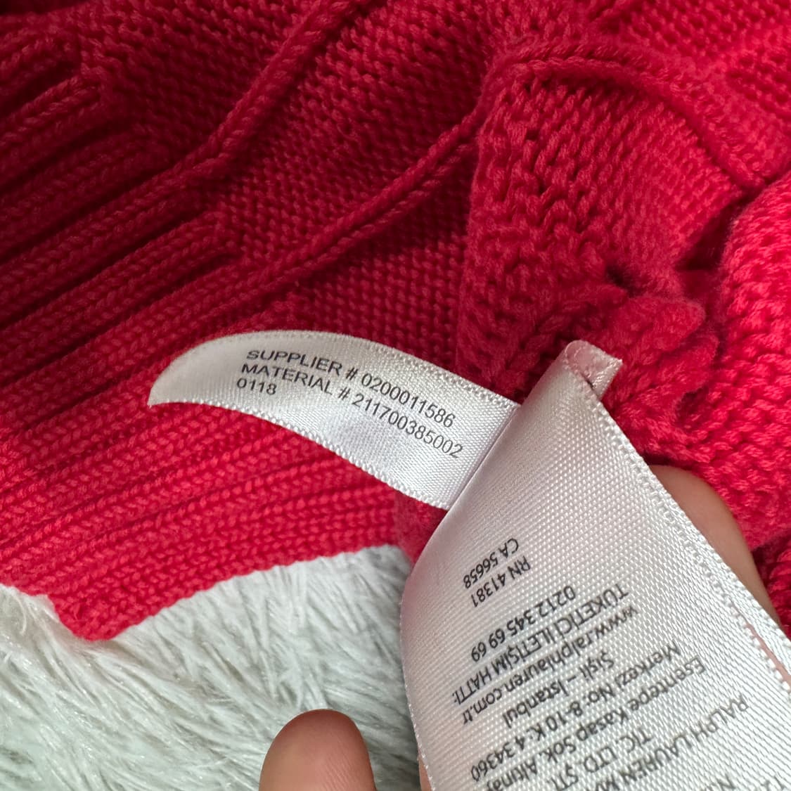 폴로랄프로렌 피그먼트 케이블니트 M사이즈 상품이미지3