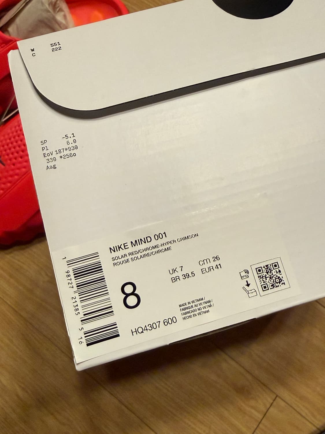 Nike mind001 솔라 레드 크롬 상품이미지2