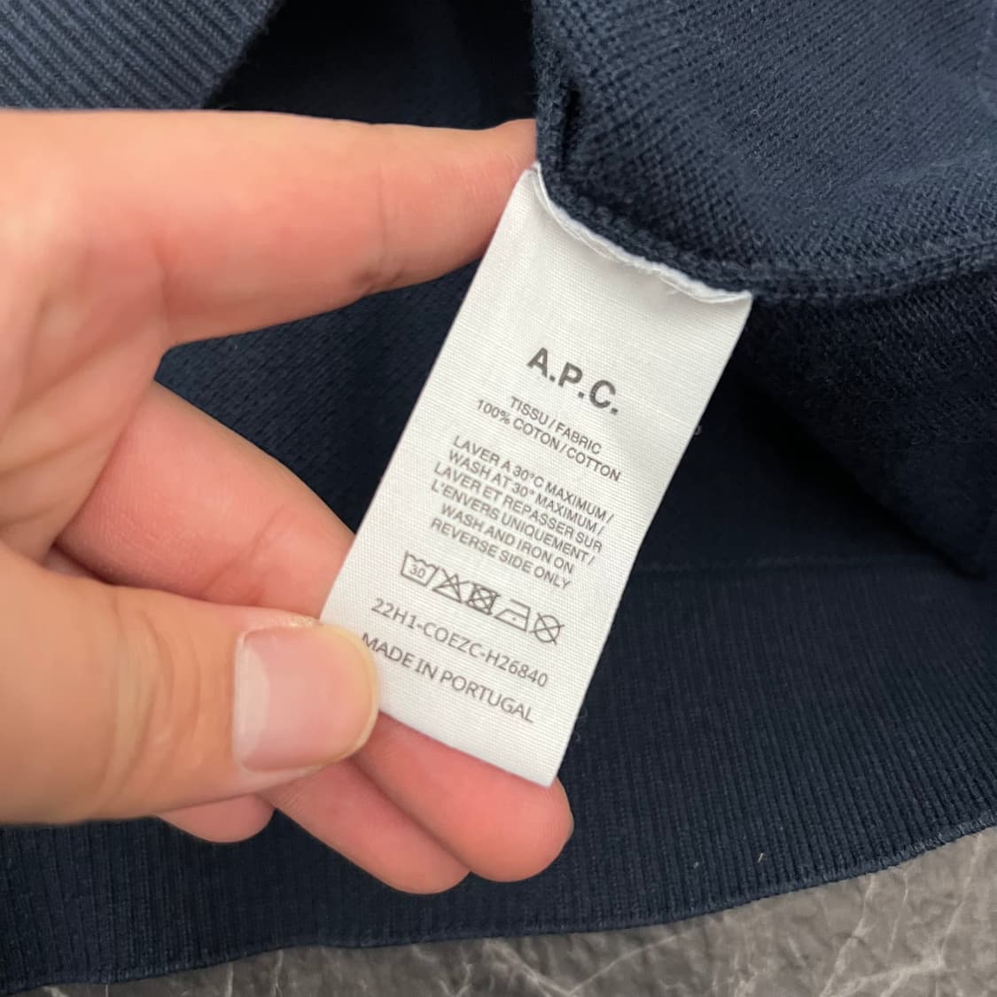 A.P.C 아페쎄 로고 카라넥 니트 반팔 PK 상품이미지5