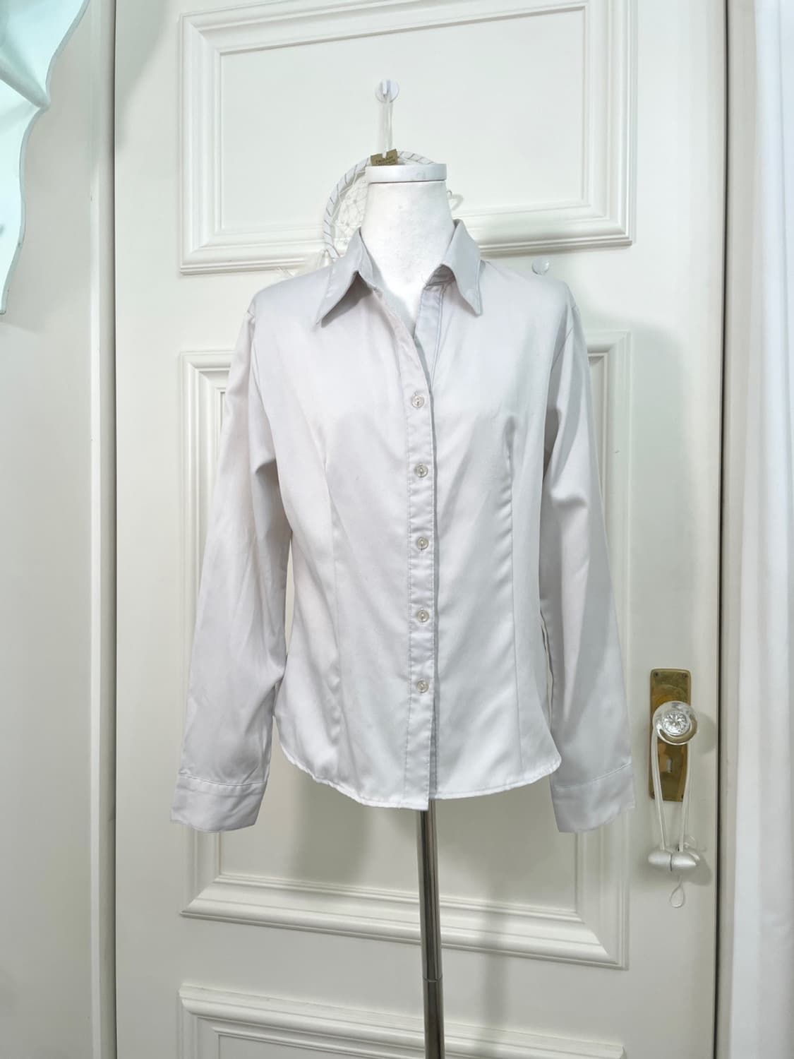 sheer gray basic line shirt(size-L) 상품이미지2