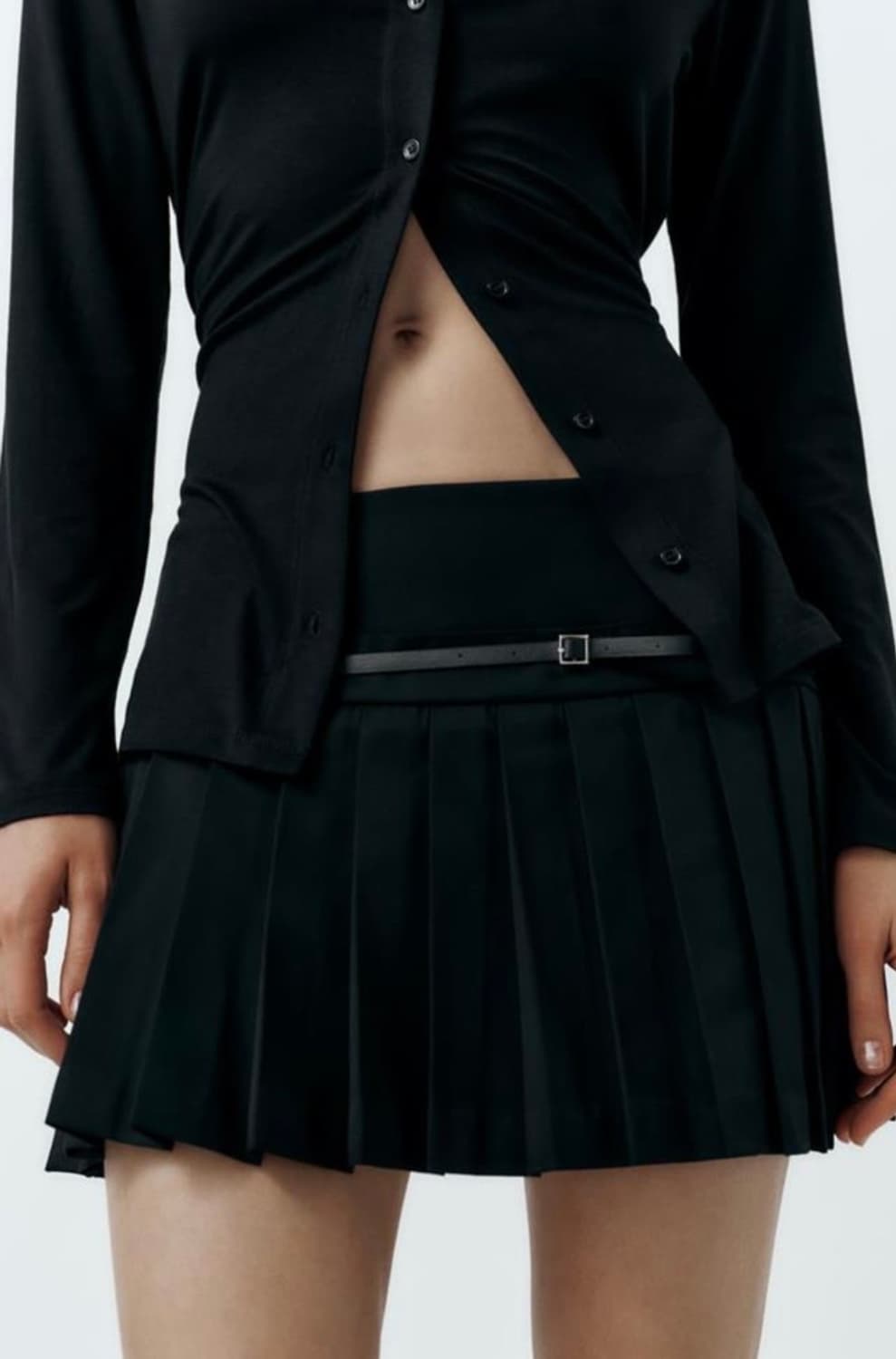 자라 벨트 플리츠 스커트 팬츠 상품이미지3