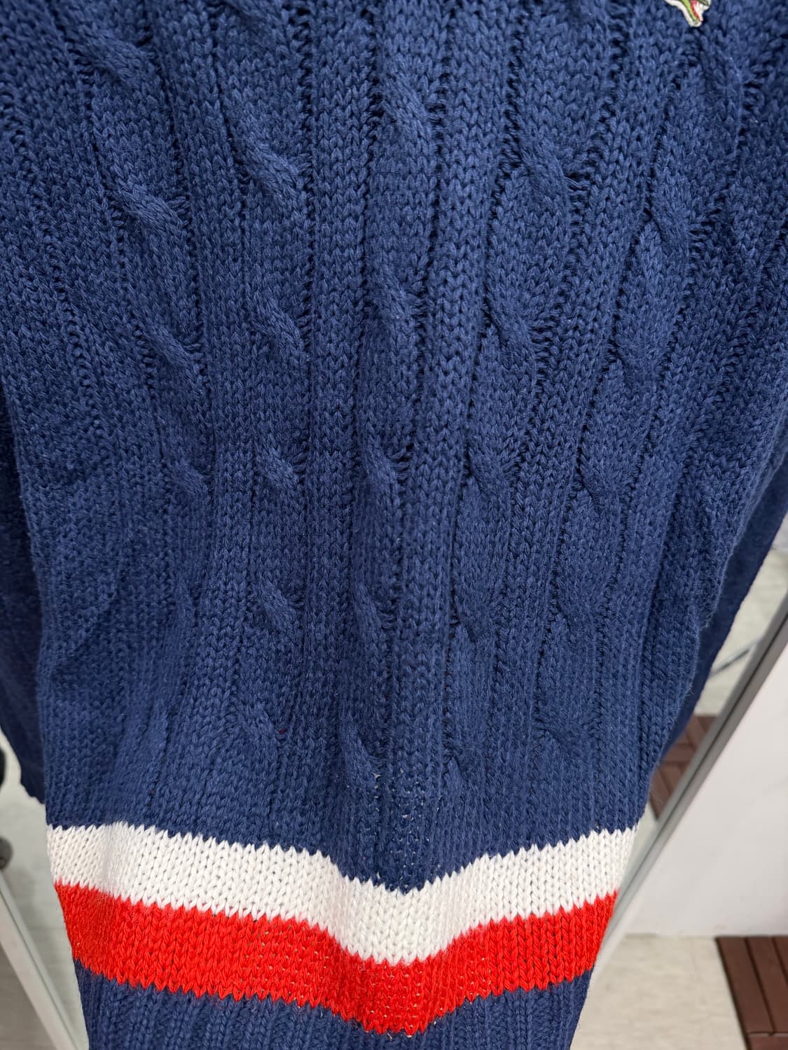 80s Lacoste 라코스테 크리켓 테니스 케이블 스웨터 상품이미지8