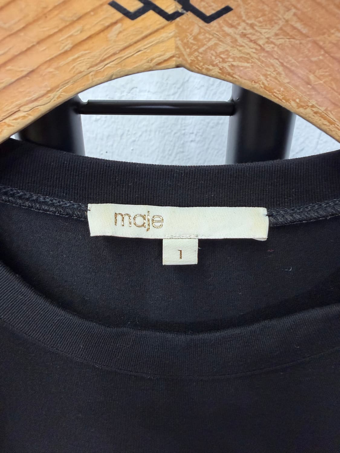 정품) 마쥬 블랙 체크 믹스 원피스 1 상품이미지7