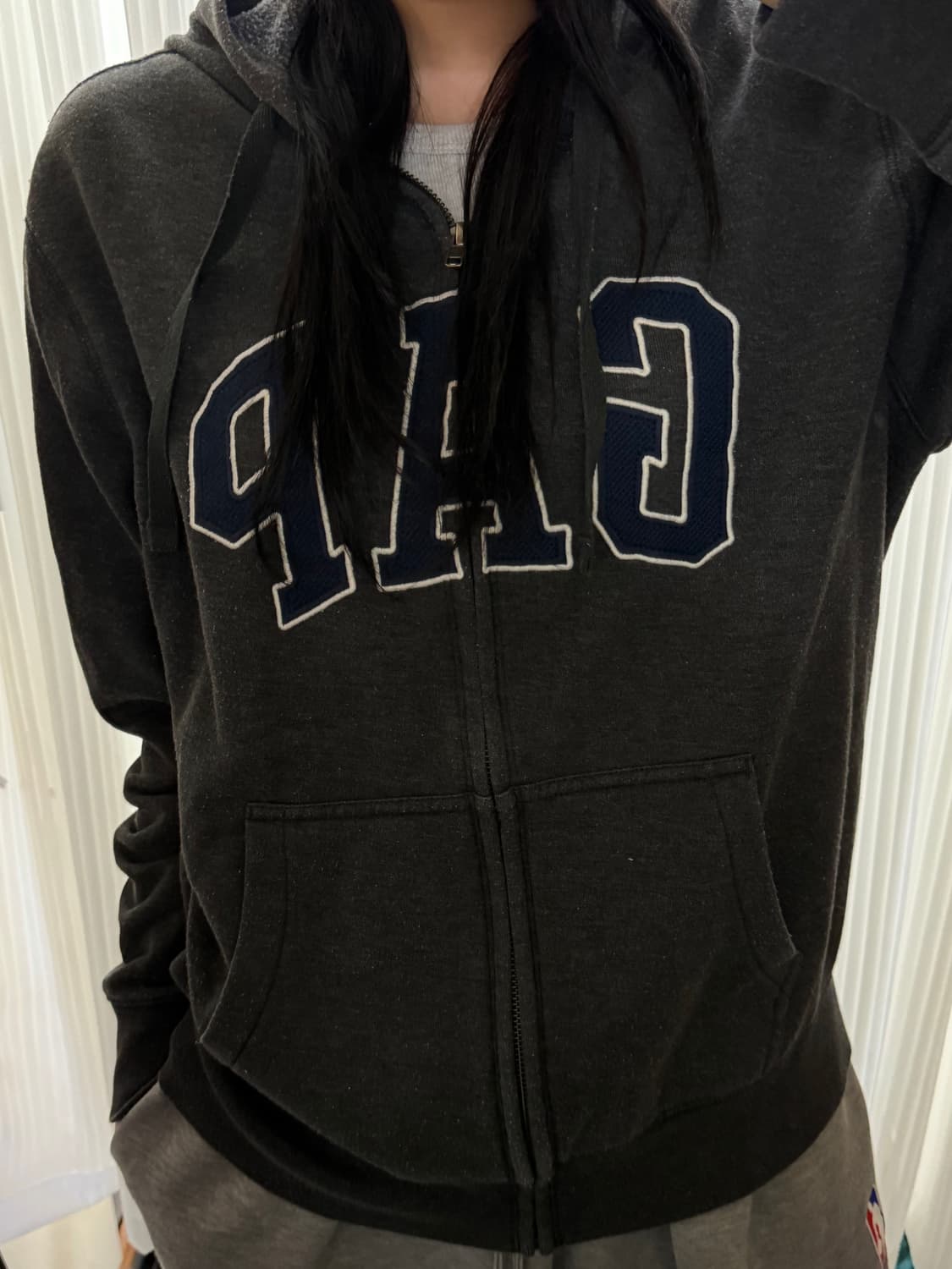 갭 그레이 후드집업 M 상품이미지1