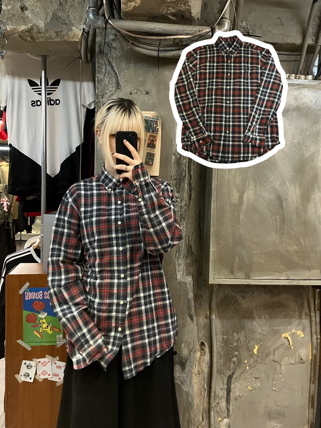 폴로 랄프로렌 체크 셔츠 블랙 L #csz2015 상품이미지1