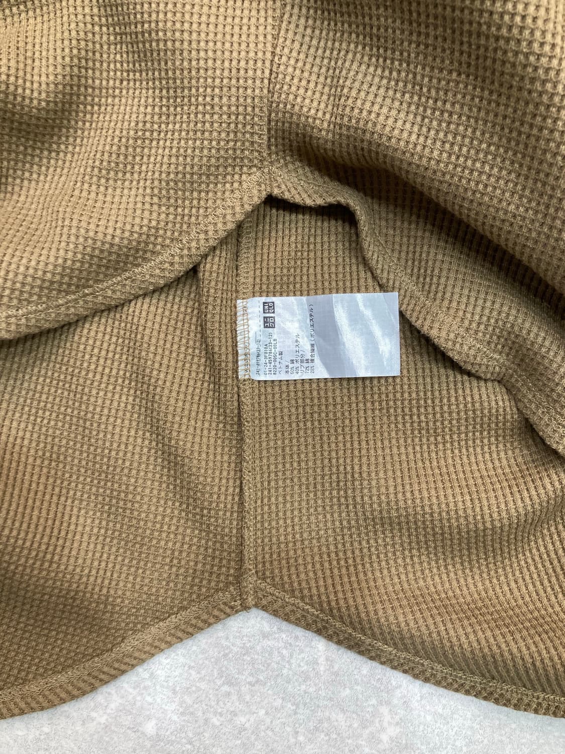 UNIQLO 유니클로 와플 크루넥 긴팔 셔츠 상품이미지5