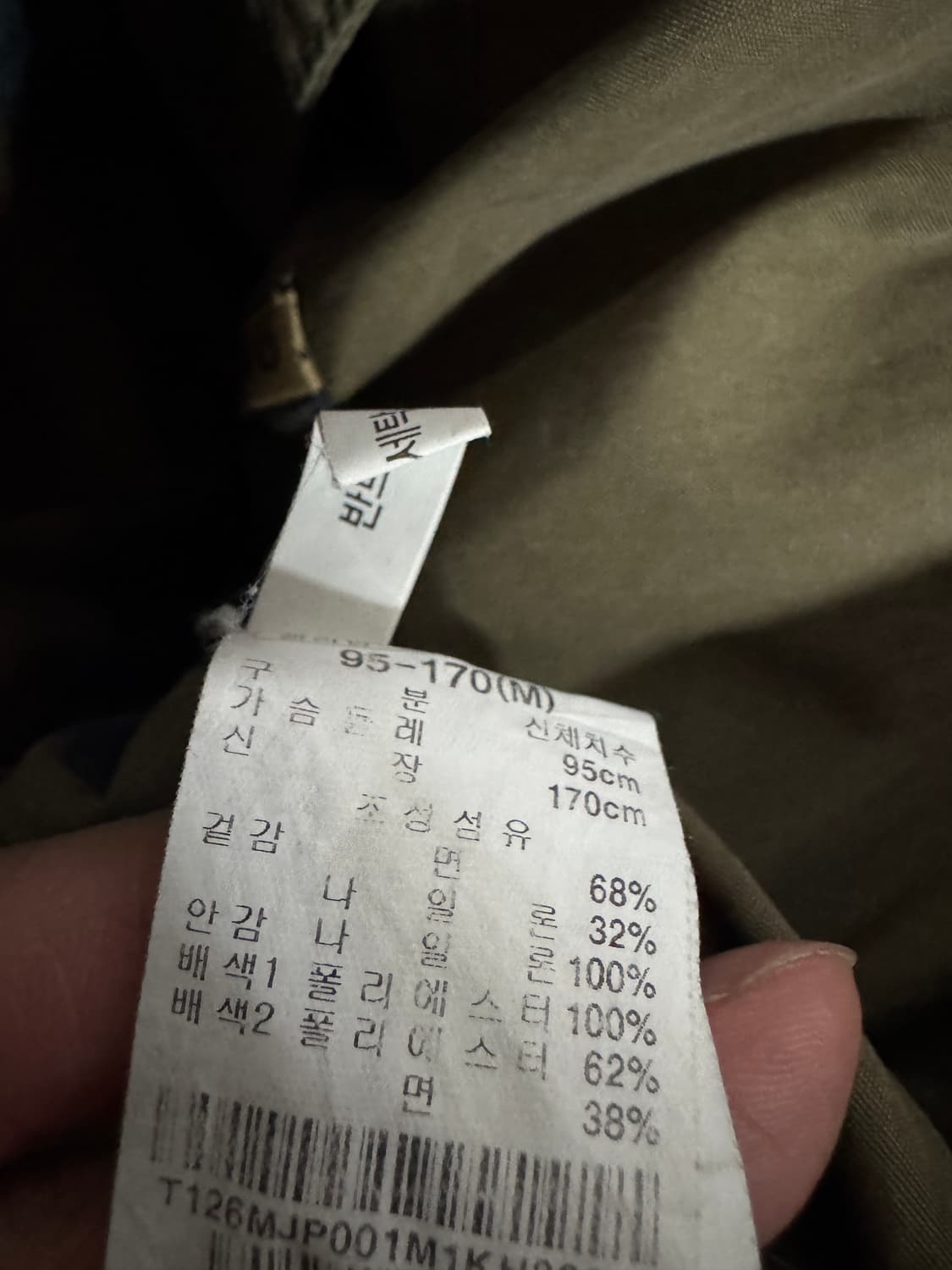 여성 써스데이아일랜드 빈티지 카키 야상 후드 자켓 상품이미지4