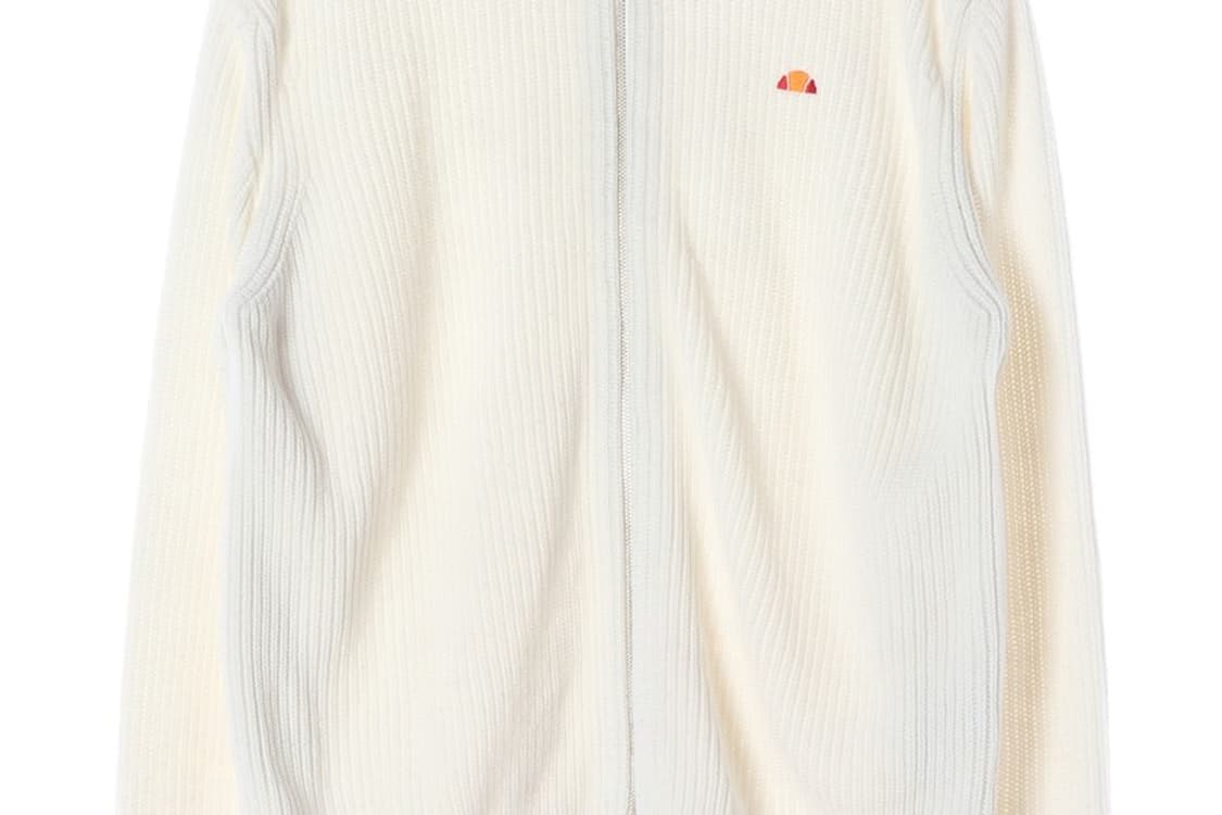 엘레쎄 올드스쿨 로고 자수 하이넥 집업 니트 가디건 L 상품이미지4