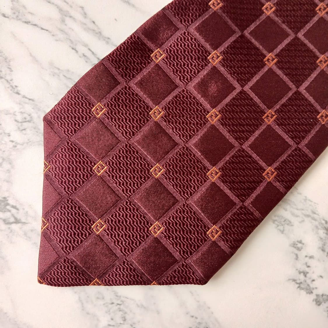 펜디 실크 와인 주카 패턴 넥타이 9.9cm A+~A등급 e879
 상품이미지6