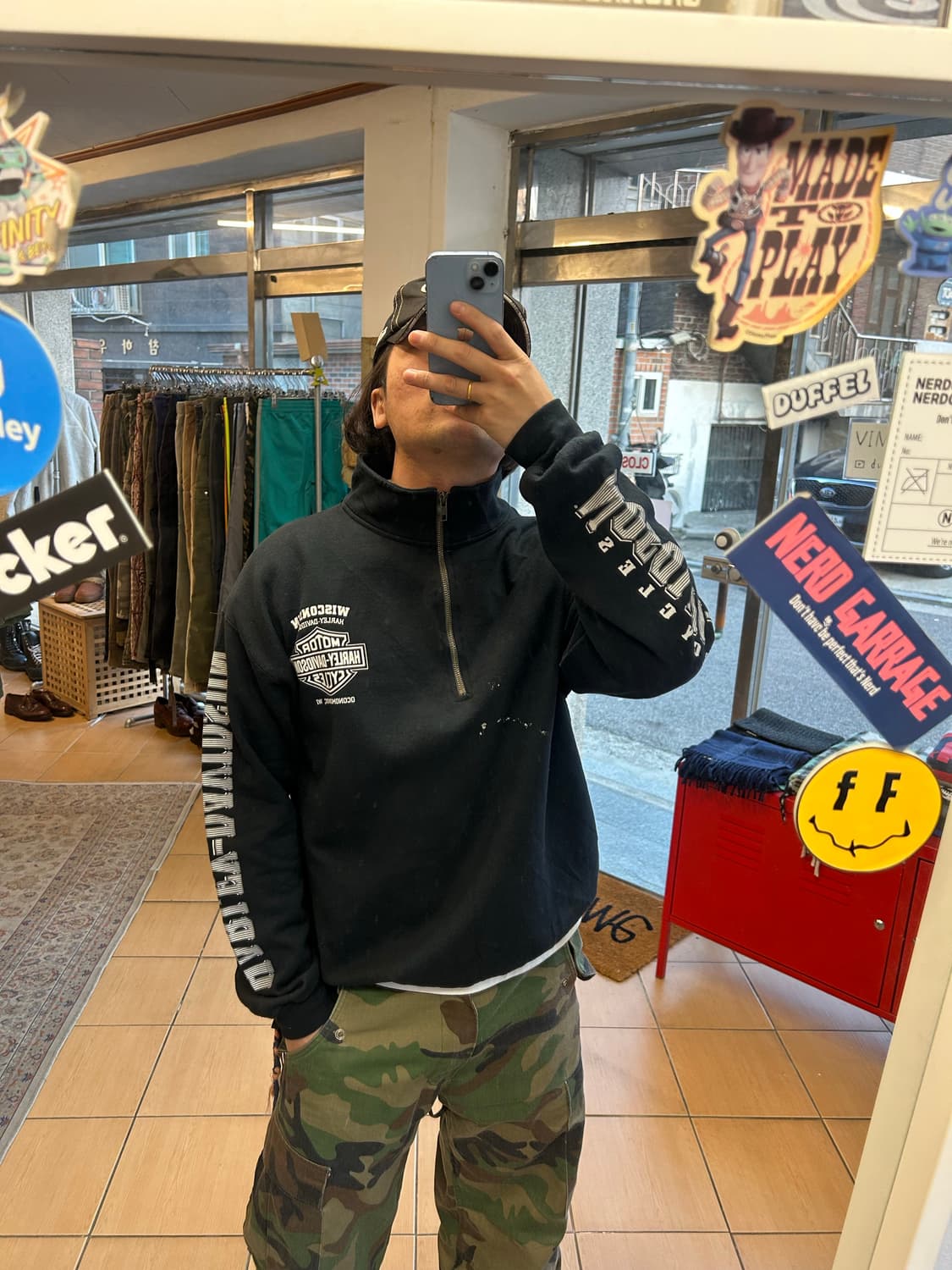 빈티지 할리데이비슨 하프집업 스웻셔츠 상품이미지7