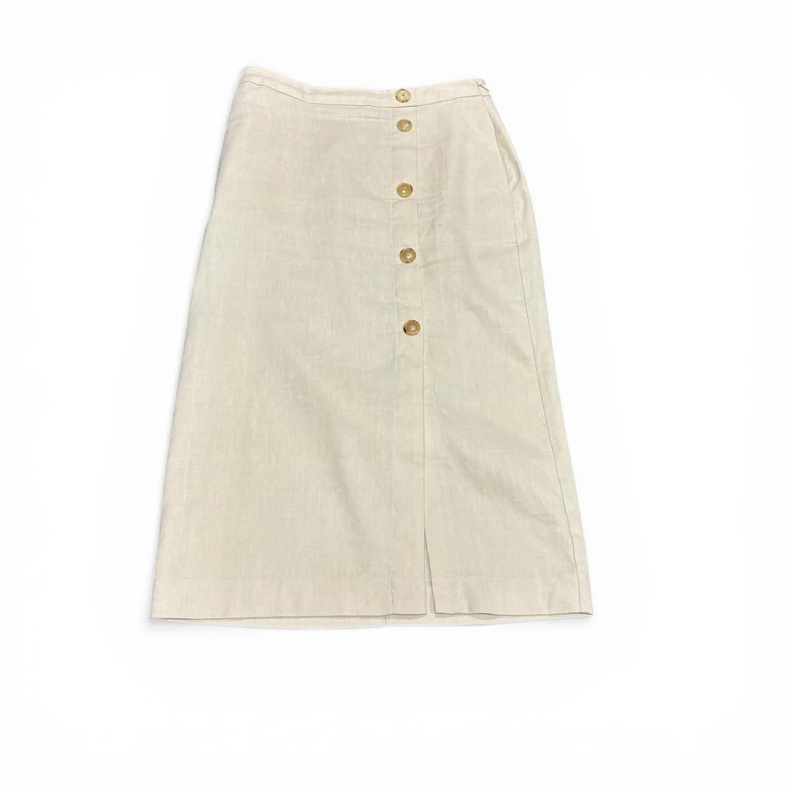 우먼M 타미힐피거 아이보리 린넨 스커트 상품이미지1