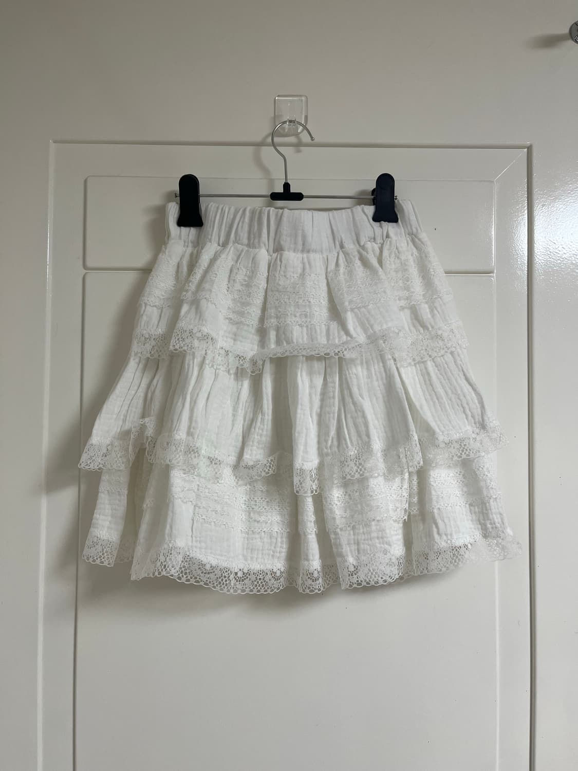 lace cancan skirt - white 상품이미지2