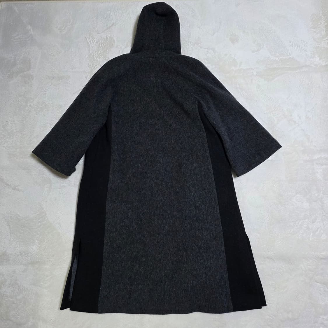 (55)여성 블루페페 오픈 울 후드 코트  상품이미지4