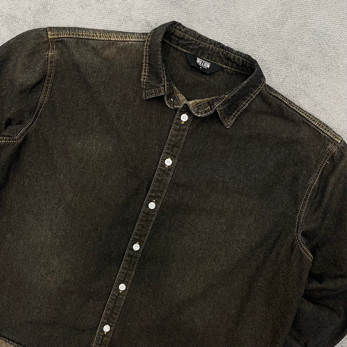 M Trillion 데님 셔츠 블랙 워싱 셔츠 상품이미지2
