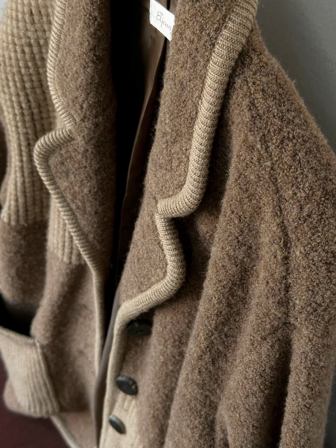 Wool boucle fabric loose jacket 상품이미지3