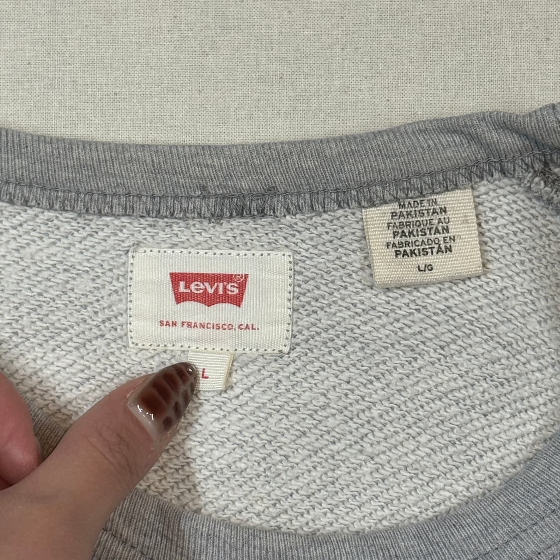L) 리바이스 그레이 맨투맨 티셔츠 상품이미지6