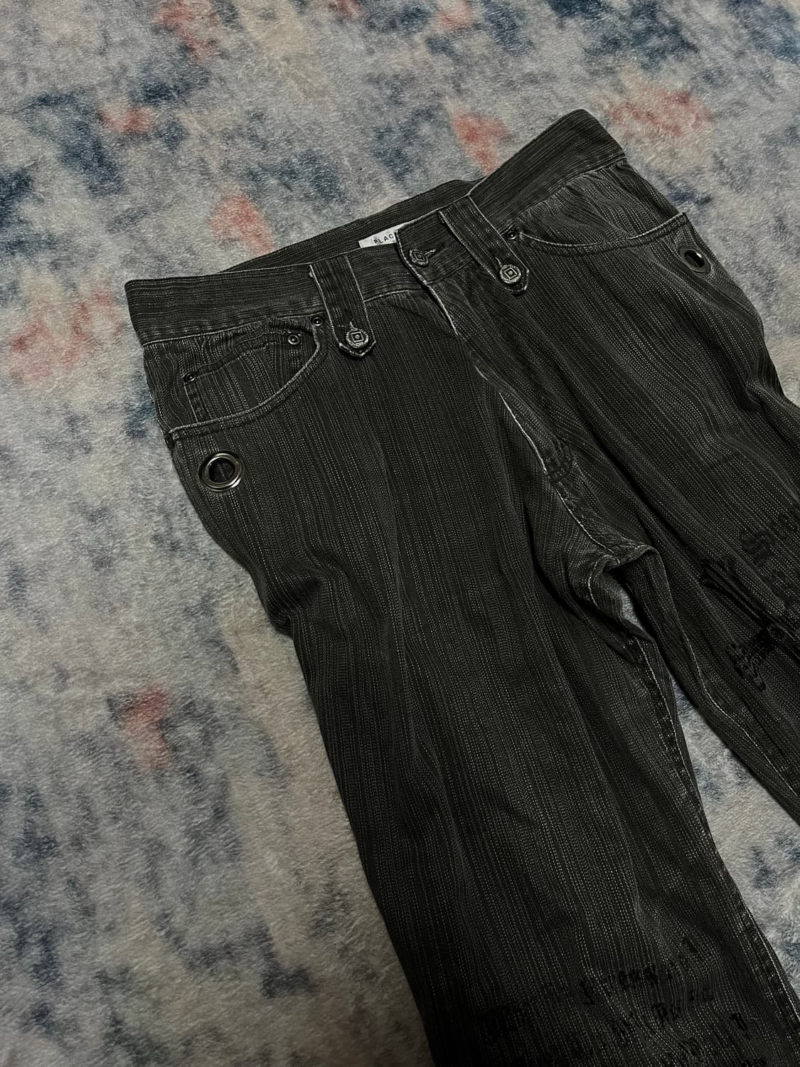 Place plan lettering lace up bell bottom 상품이미지3