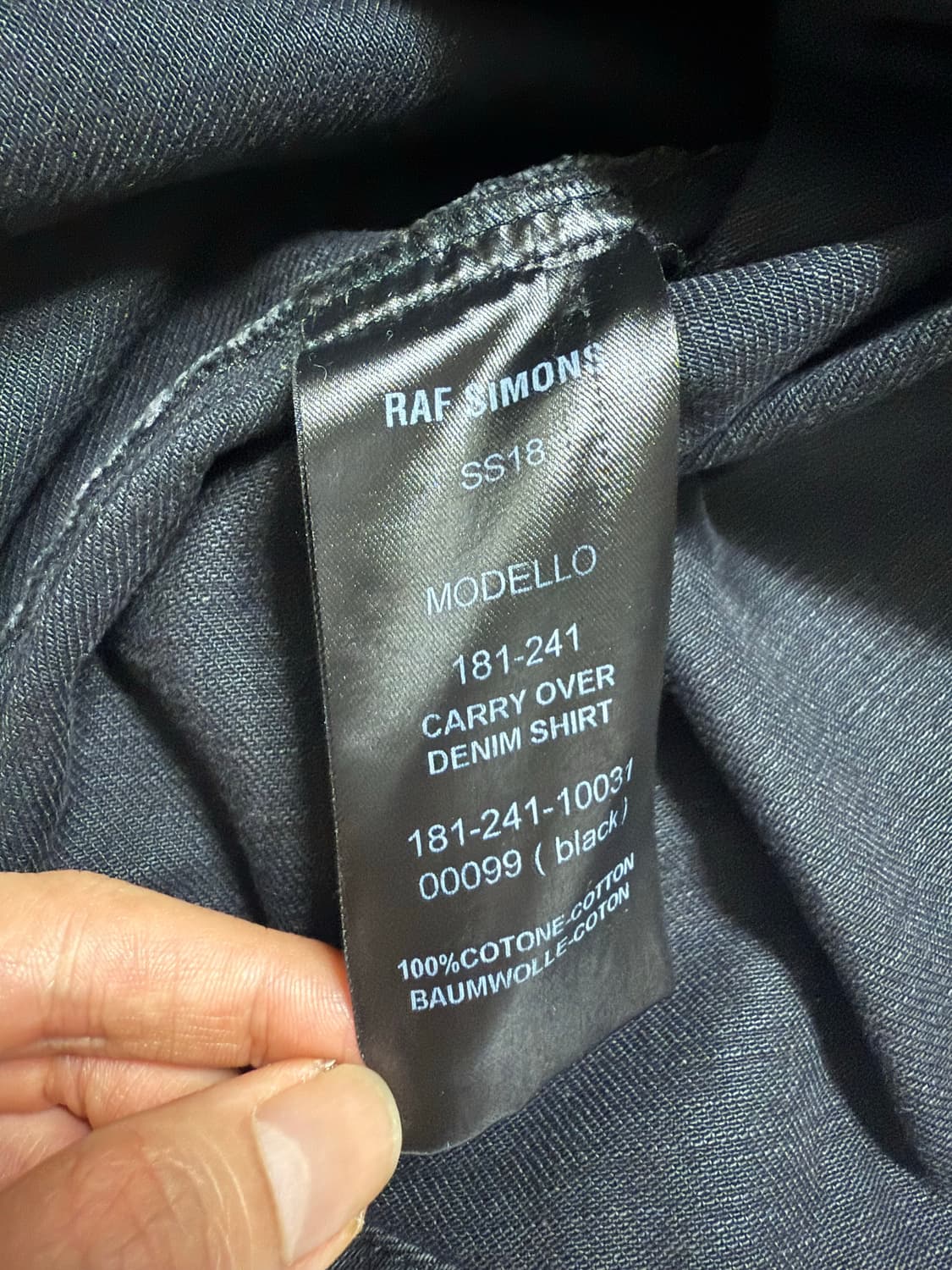 [m] 라프시몬스 패치 로고 데님셔츠 자켓 상품이미지4