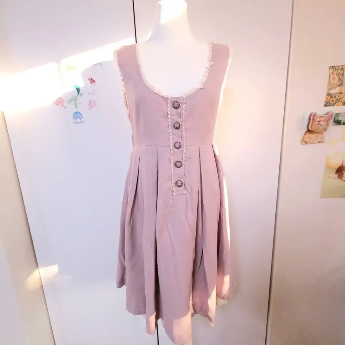 일본빈티지 발레코어 핑크원피스  상품이미지1