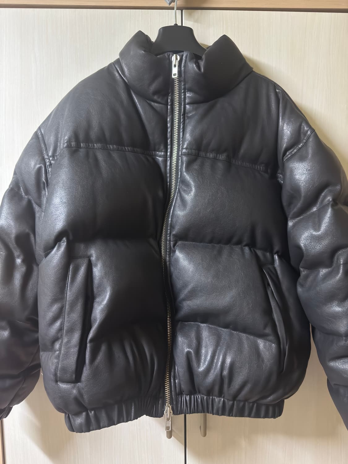 로파이 램스킨 래더 패딩 상품이미지2