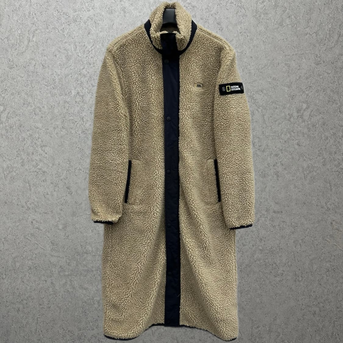 100 내셔널지오그래픽 남자 양털 뽀글이 롱 자켓 상품이미지1