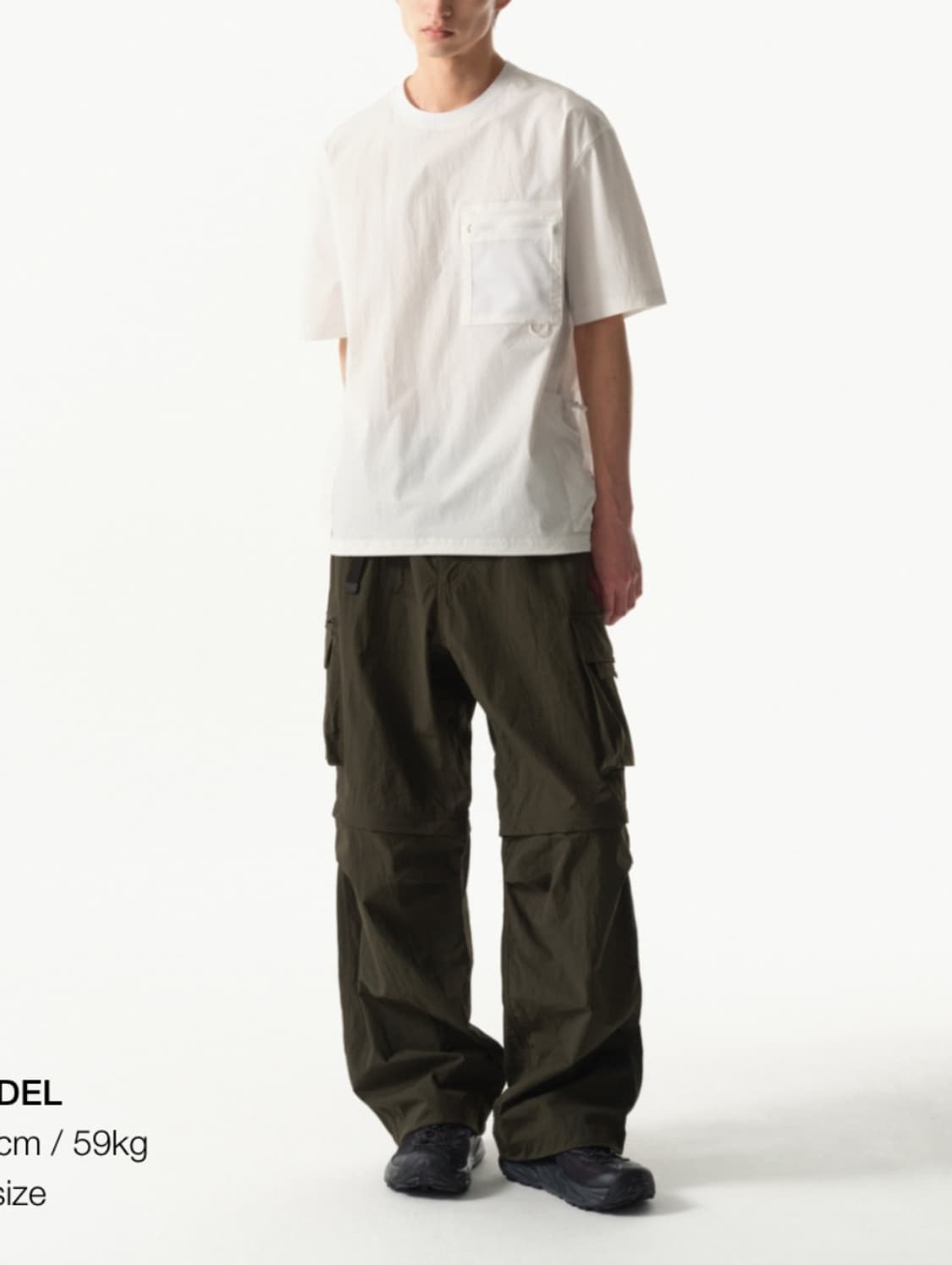 무탠다드 와이드 벨티드 디태처블 카고 팬츠 상품이미지5