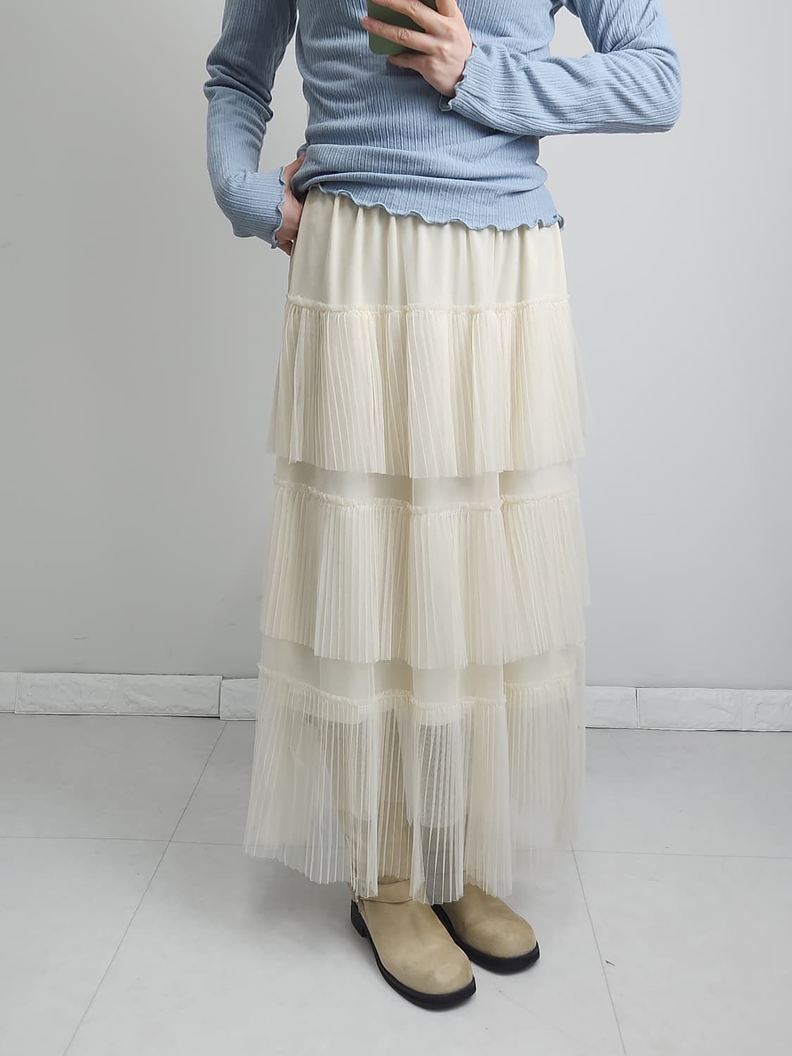 캉캉 샤 롱 스커트 상품이미지2