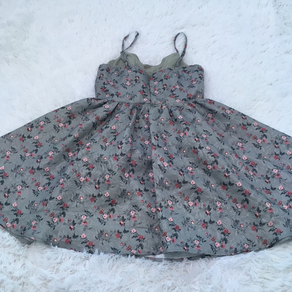 빈티지 민트 플라워 패턴 원피스 774 y2k 스트릿 갸루 펑키 일본빈티 상품이미지2