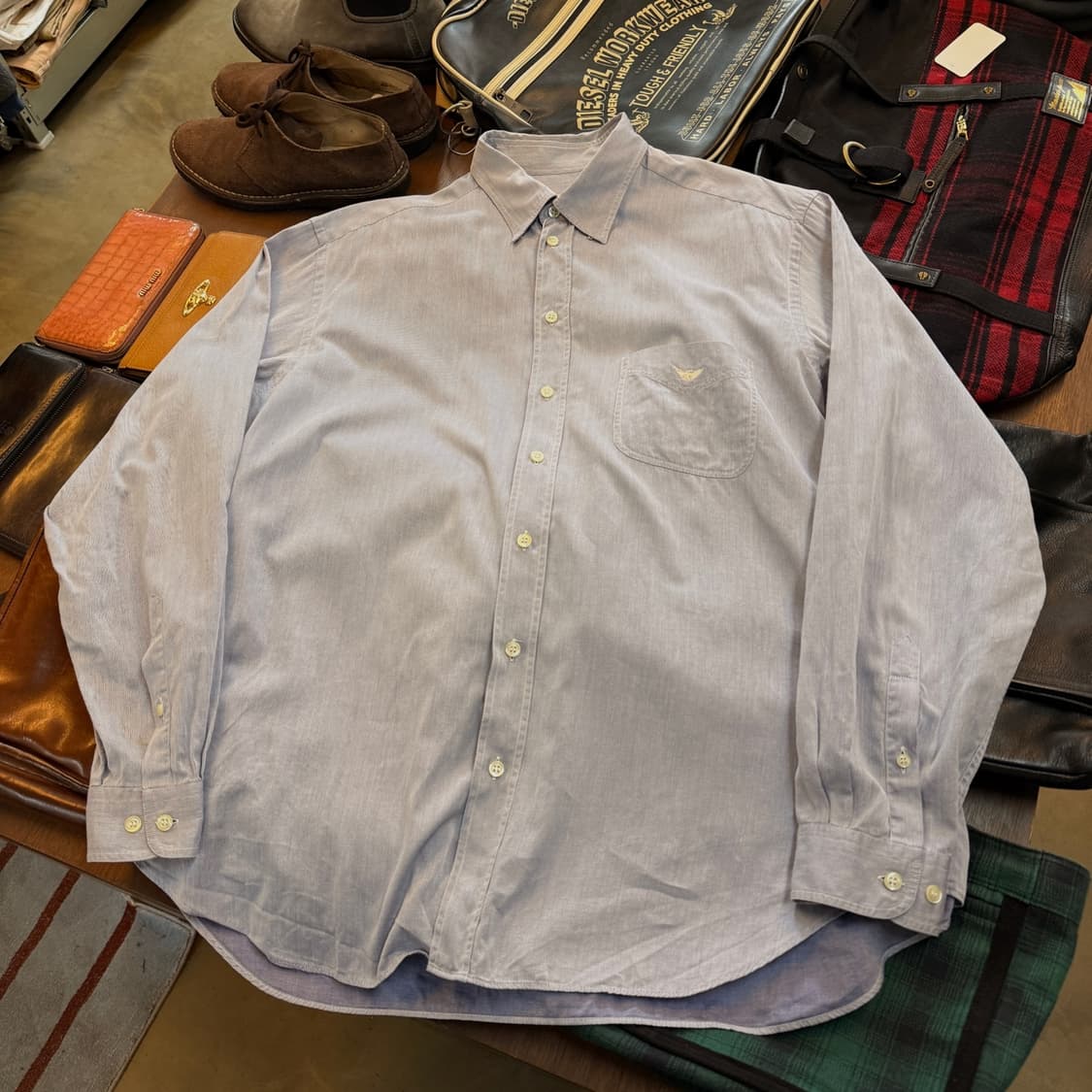 00'S 엠포리오 아르마니 알마니 튀니지 생산 셔츠 XL 상품이미지1