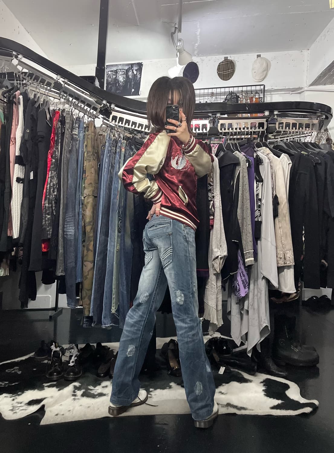 칼카니 데미지 디테일 워싱 데님 팬츠 상품이미지1