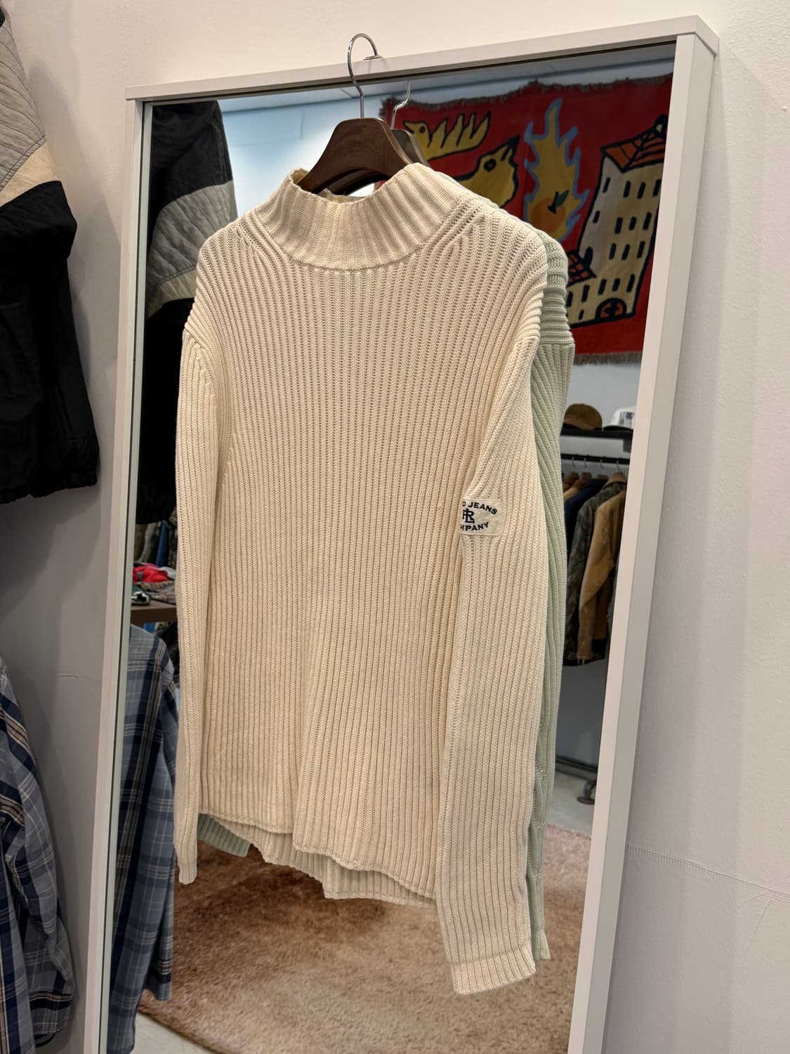 90-00s Polo Jeans 폴로 진스 리브드 터틀넥 니트 상품이미지1