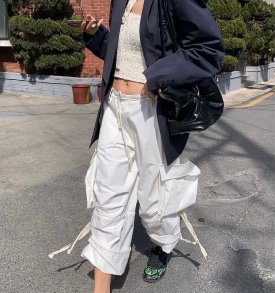 SEO 디테처블 블랙 카고 팬츠 상품이미지6