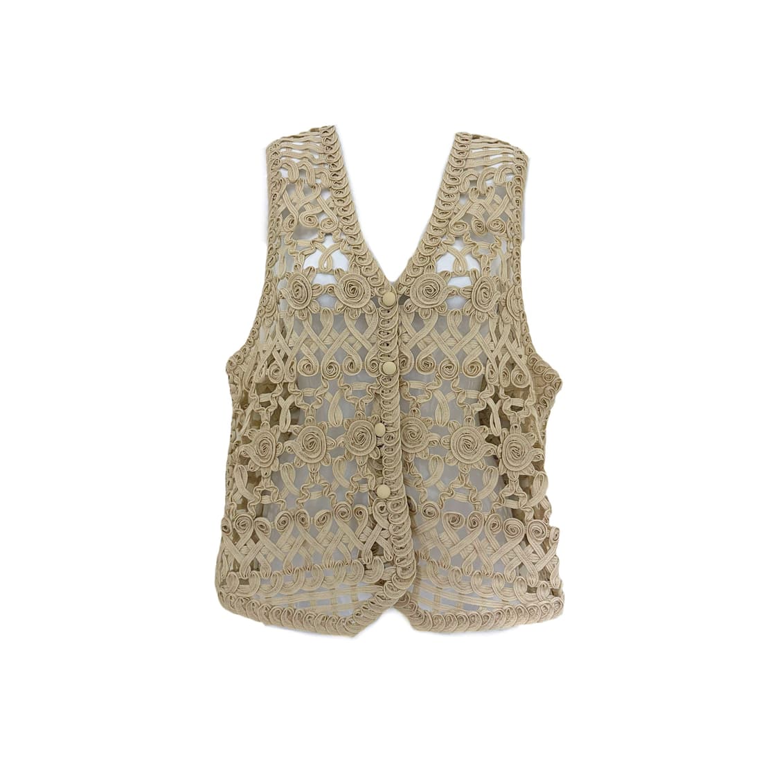 crochet button vest 상품이미지1