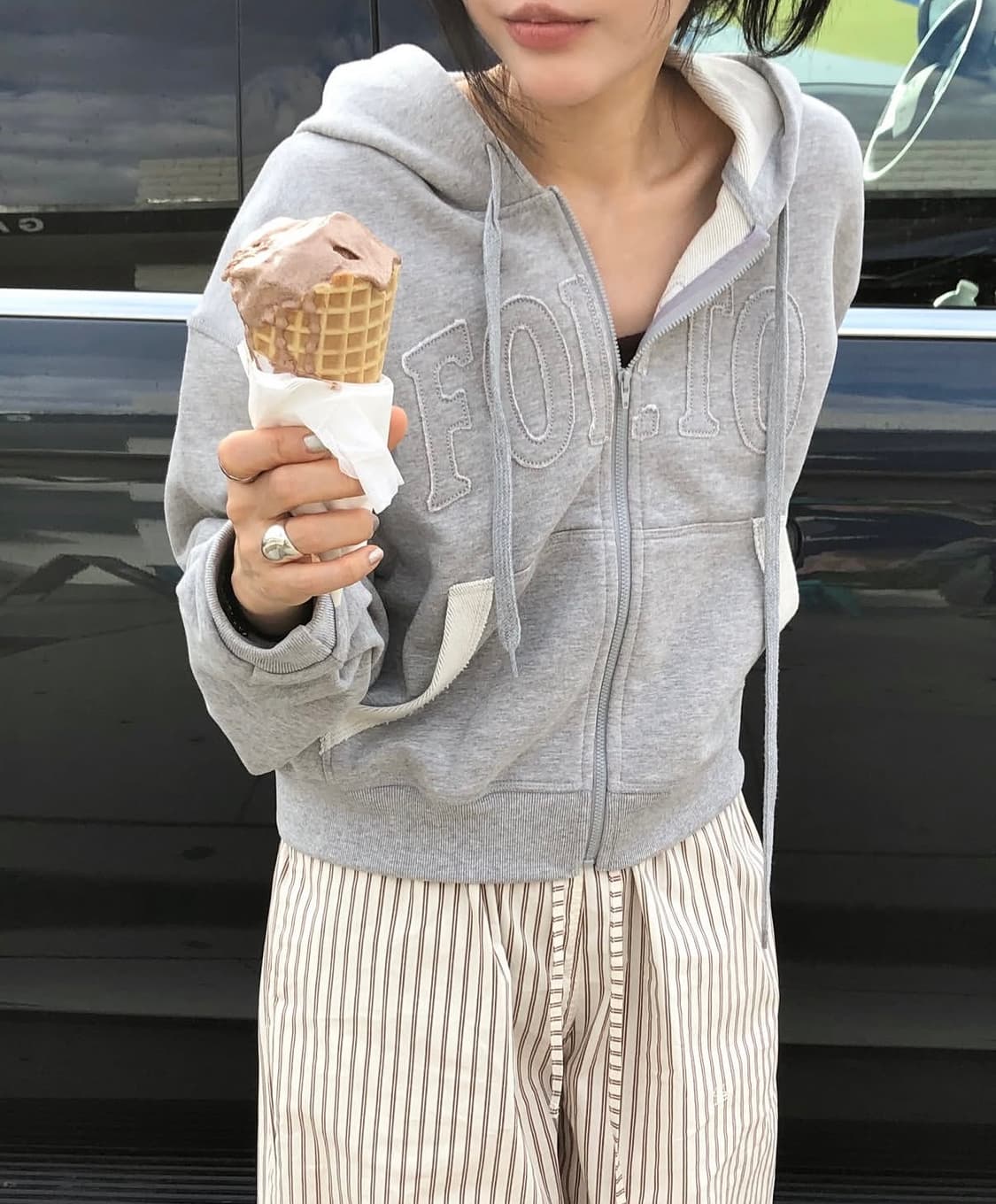 (새상품) 포에토 foeto soft hoody zip up grey 상품이미지1