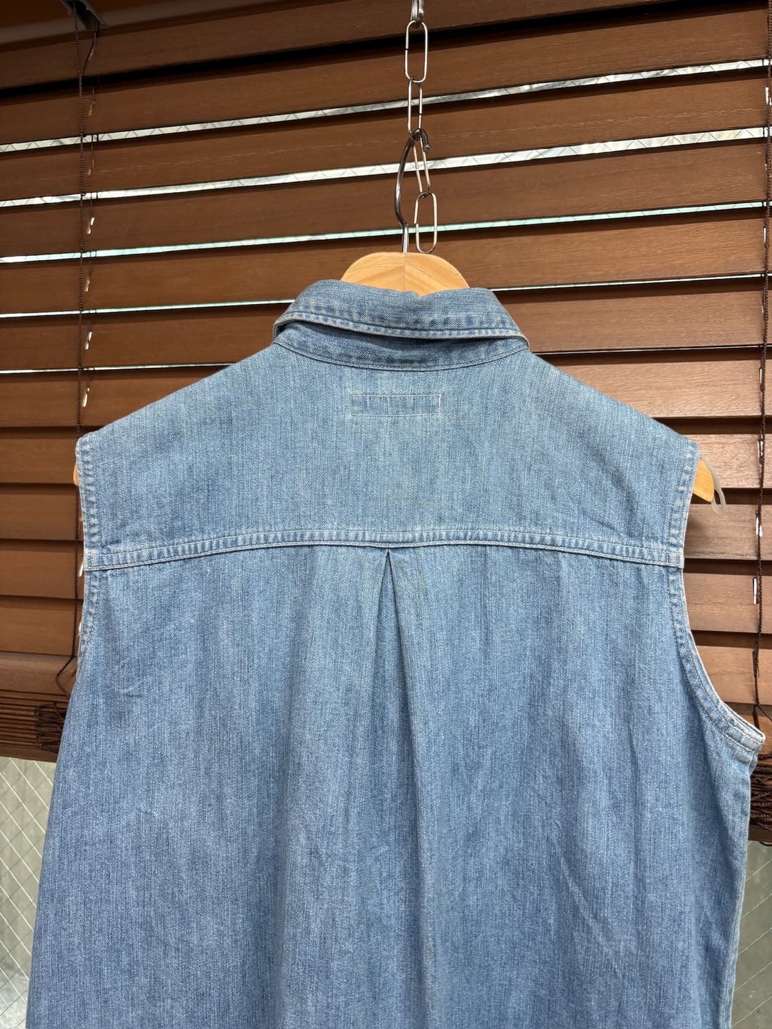 00s Levis 리바이스 빈티지 투포켓 데님 베스트 셔츠 상품이미지4
