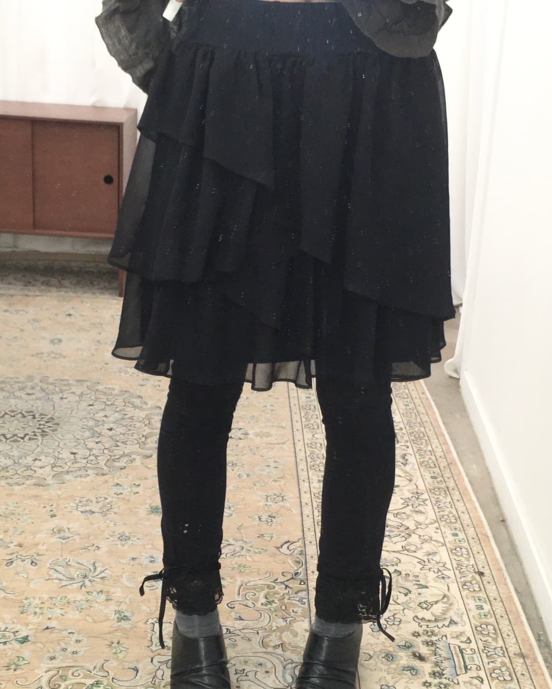 블랙 캉캉 스커트 상품이미지1