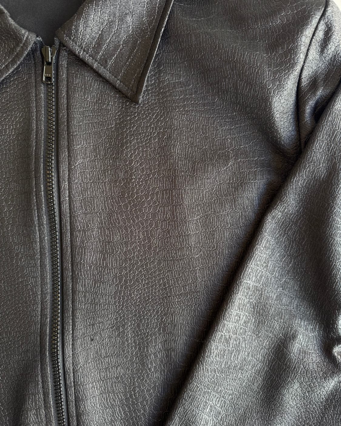 Textured Zip-up Shirt Jacket 상품이미지4