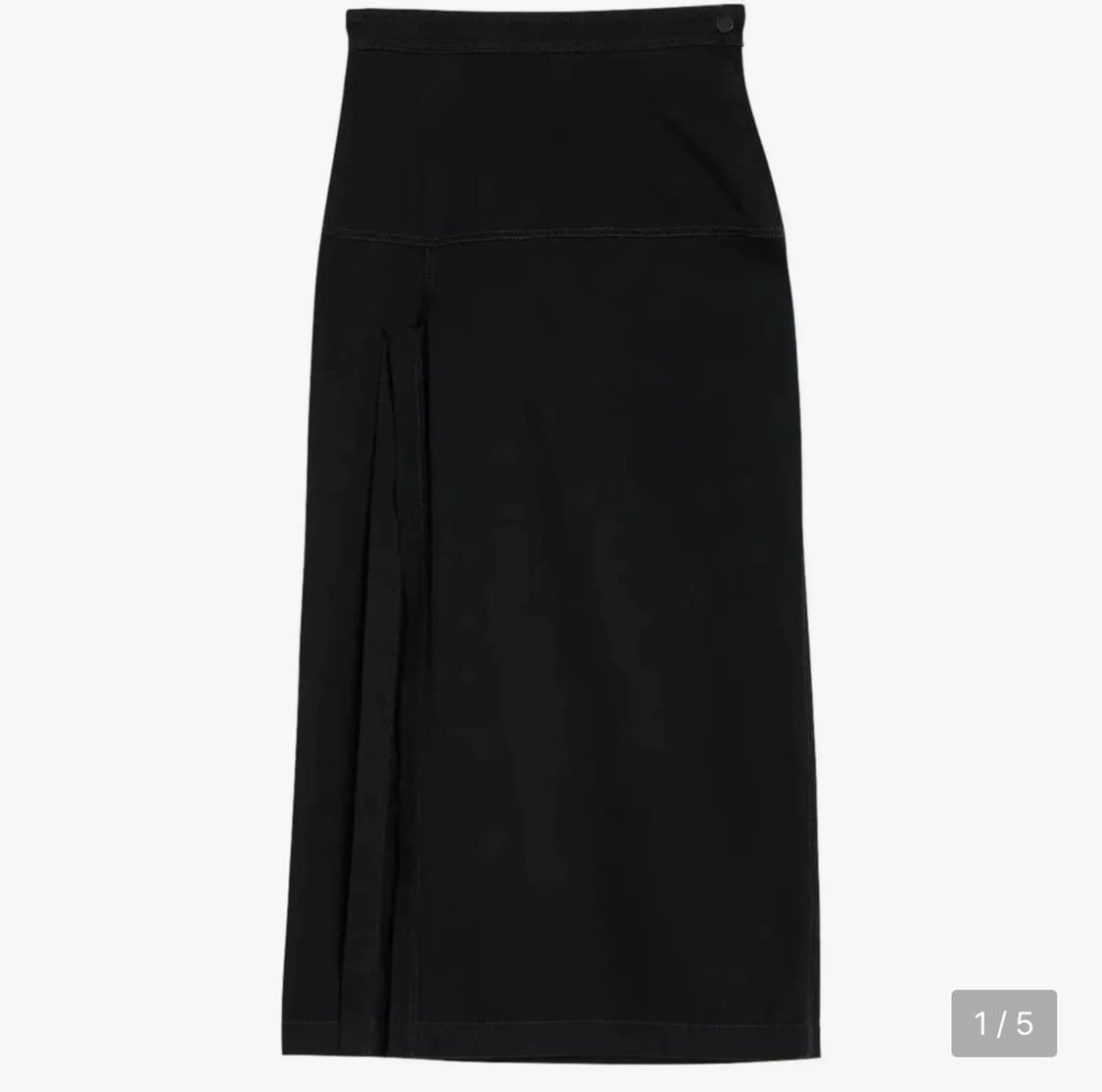 르메르 Midi skirt with slit-블랙, 34사이즈 상품이미지1