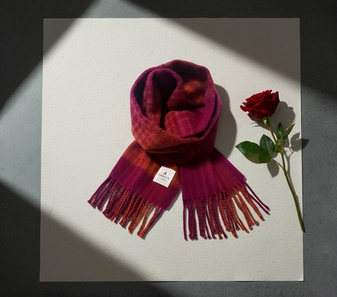 LANVIN 랑방 캐시미어 타탄체크 머플러 상품이미지1