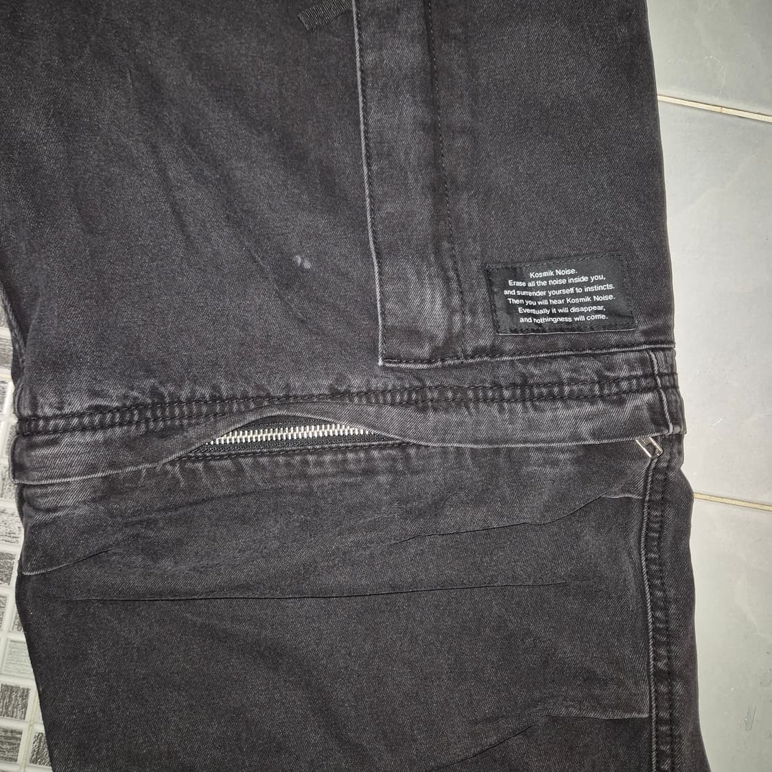 GU x 언더커버 데님 컨버터블 와이드 카고 팬츠 상품이미지5