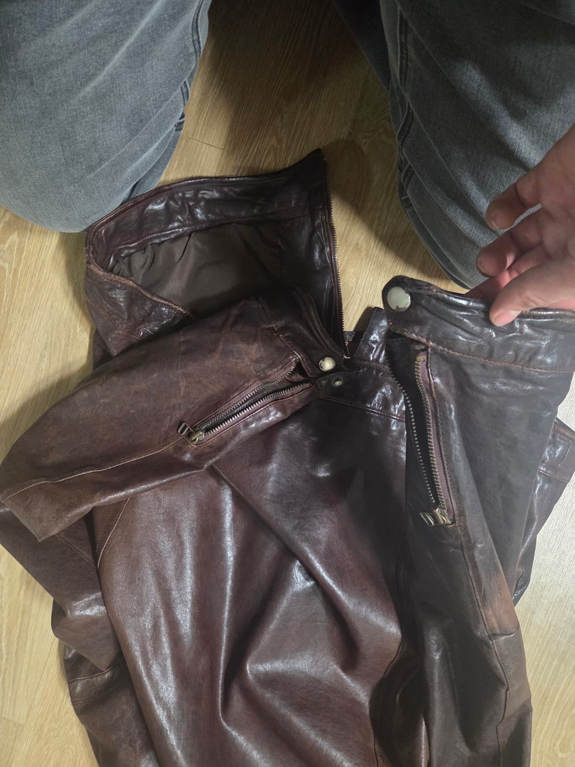 브라운 양가죽자켓 105 상품이미지5