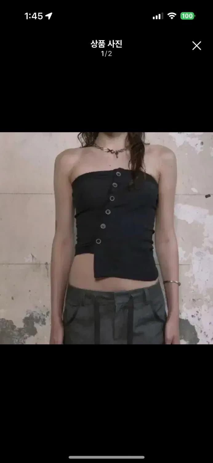 보헤미안서울 보헴서 OBLIQUE BUTTON BUSTIER 뷔스티에 상품이미지1