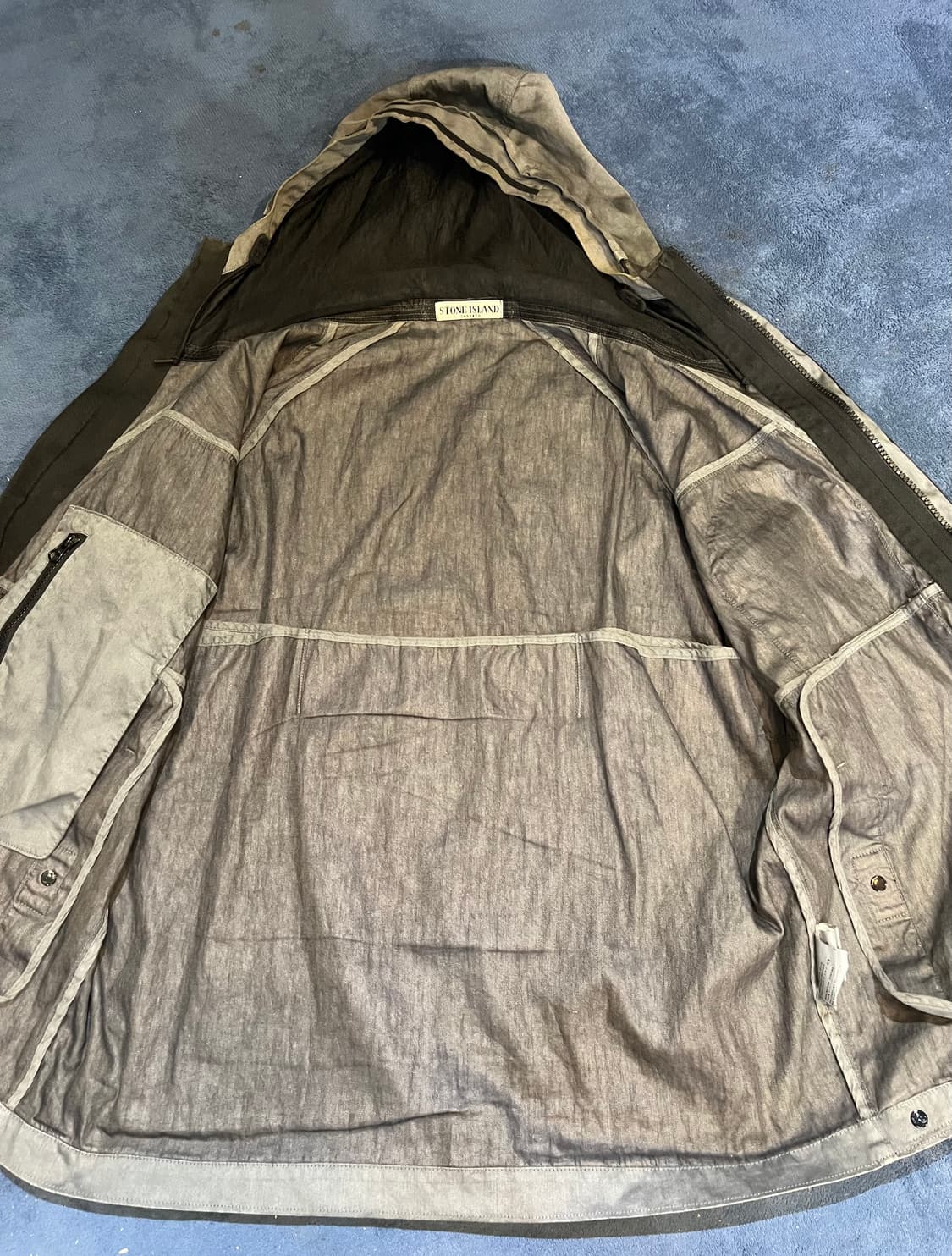 스톤 아일랜드 가먼트 다잉 린넨 나일론 자켓 (이탈리아제) 상품이미지6