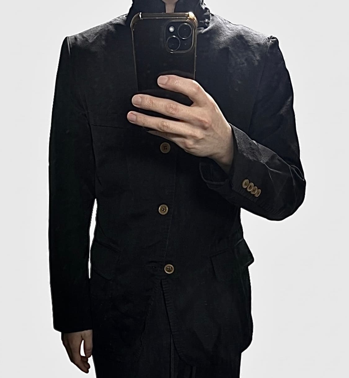 꼼데가르송 옴므 듀스 축융 폴리 자켓 s 블랙 상품이미지3