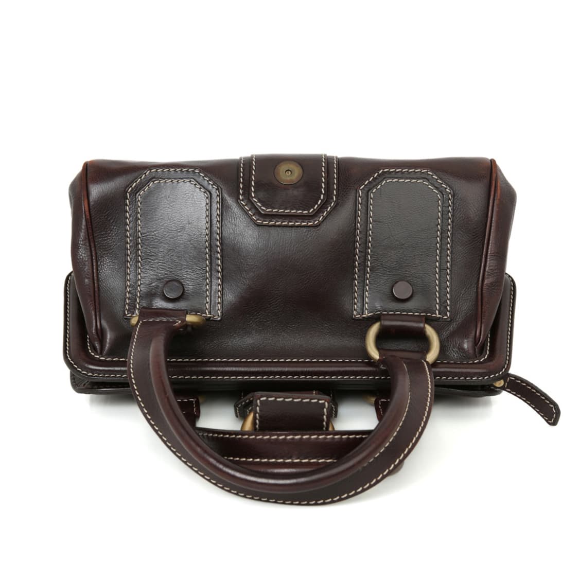 셀린느 빈티지 엘라 프레임 사첼백 브라운 보스턴 토트 상품이미지8