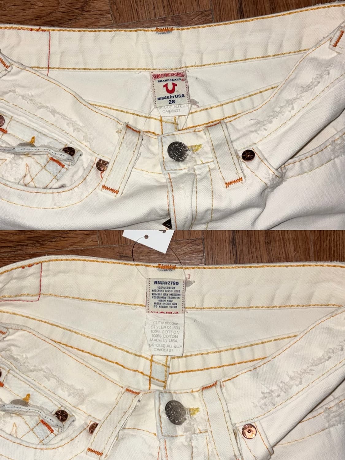 트루릴리젼 부츠컷 화이트 데님팬츠 상품이미지10