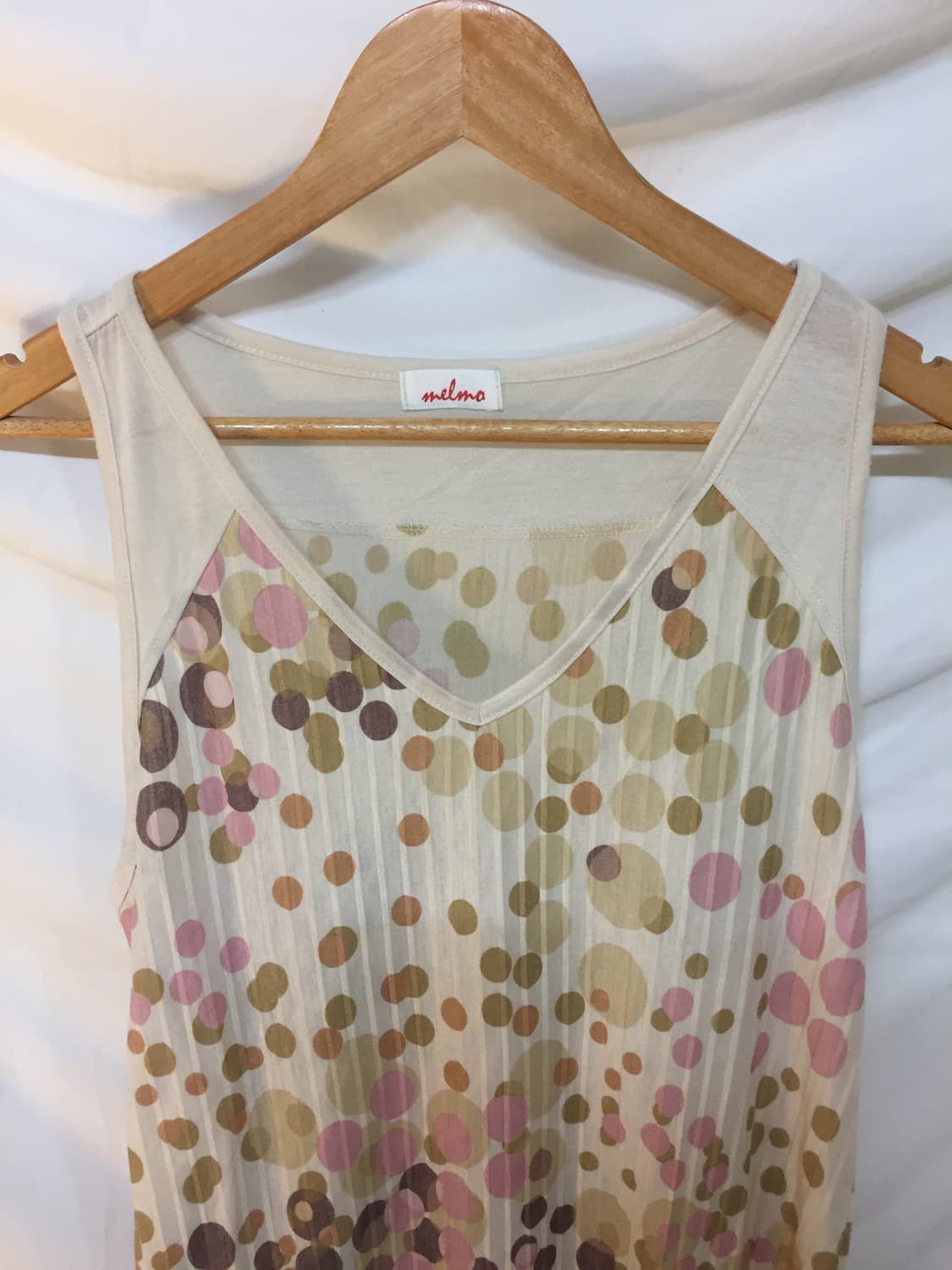 도트 레이어드 언발란스 원피스 상품이미지2