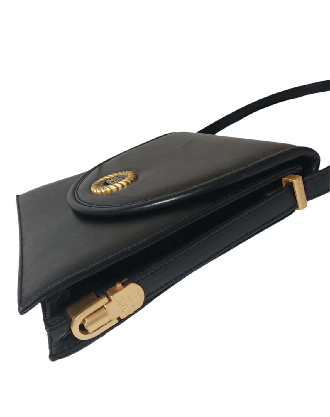 [정품] 발렌시아가 블랙 금장 레더 숄더백 상품이미지5