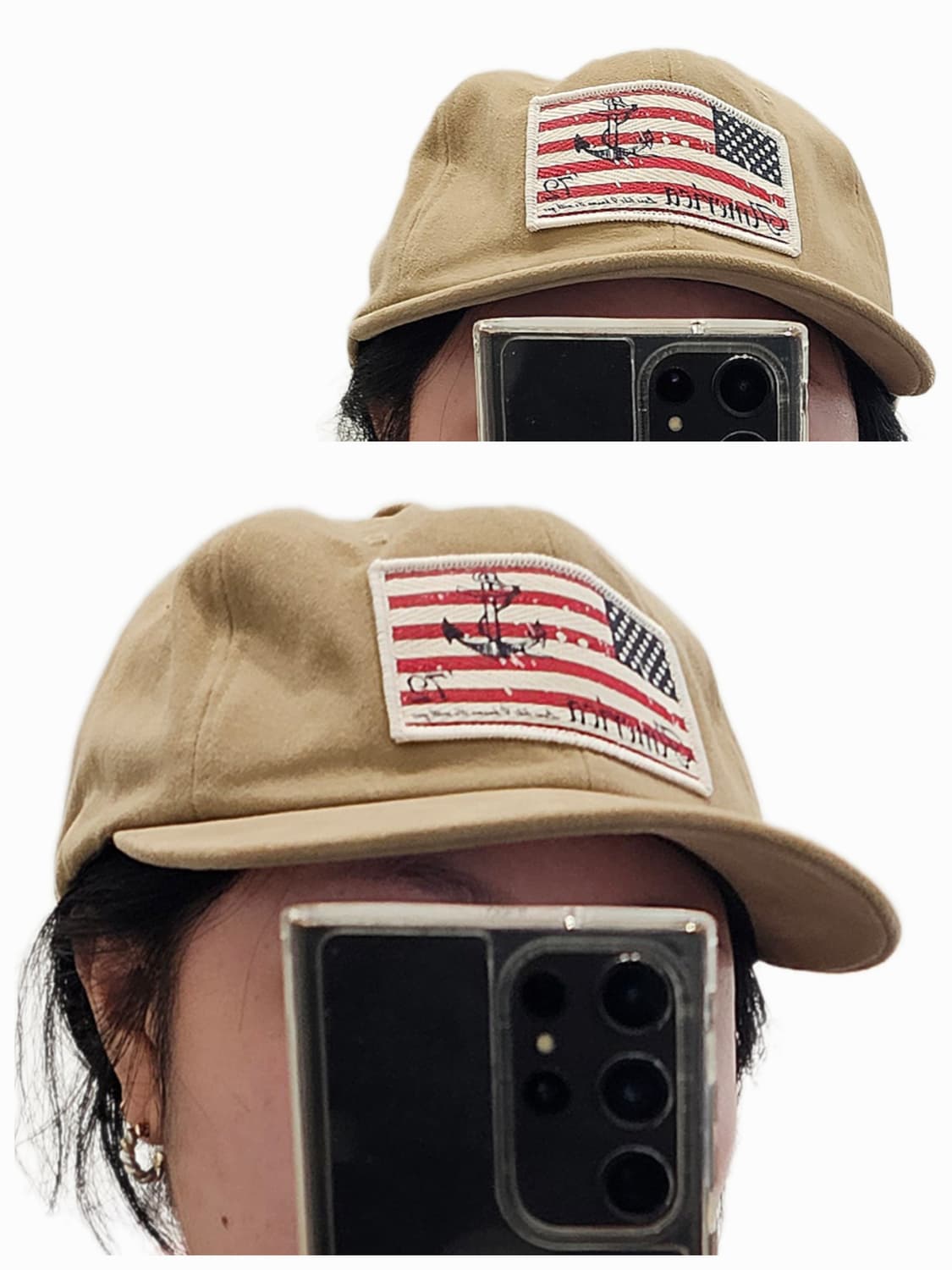 Japan 베이지 USA패치 피치스킨 스냅백 상품이미지2