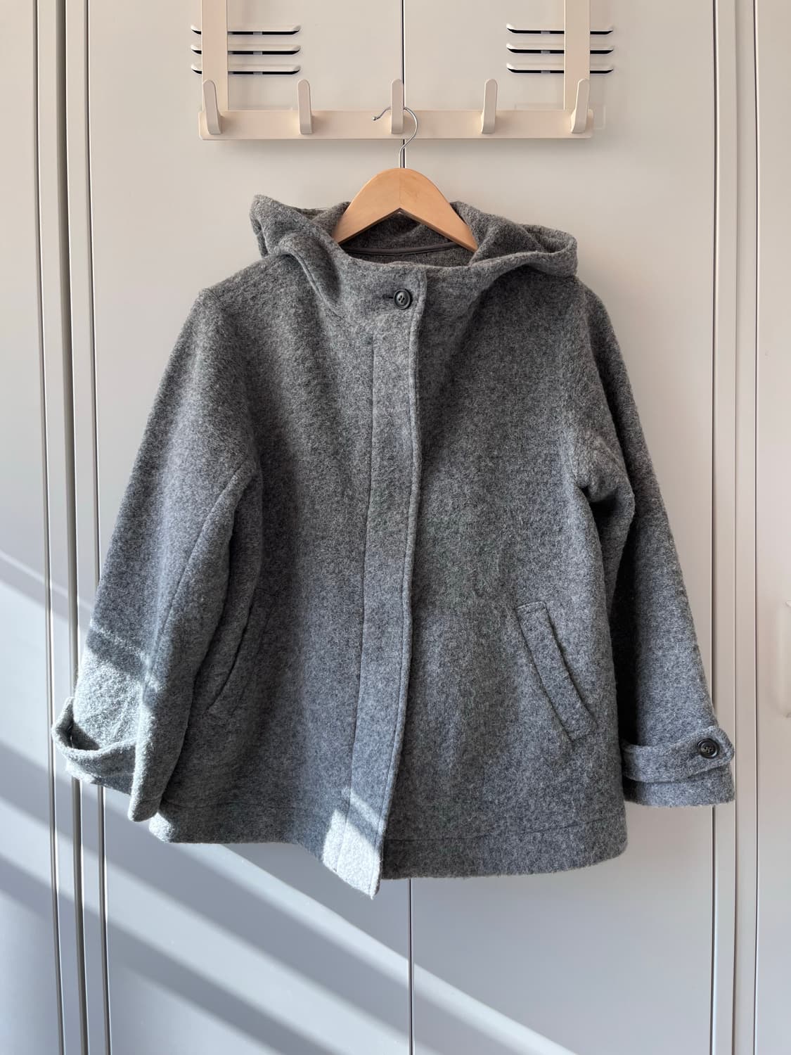 Sm2 사만사모스 하이넥 울 후드 숏코트 상품이미지4